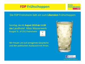 Liberaler Frühschoppen FDP Freinsheim 4.8.2019